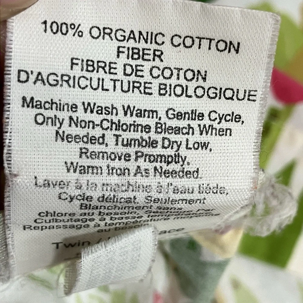 Pottery Barn Twin Duvet Cover Floral Garden Multicolor Cotton Made in Israel